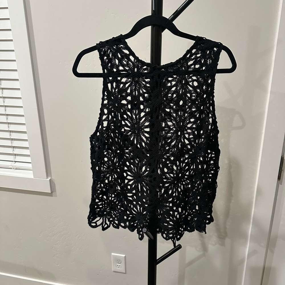 Express Elegant Black Lace Top